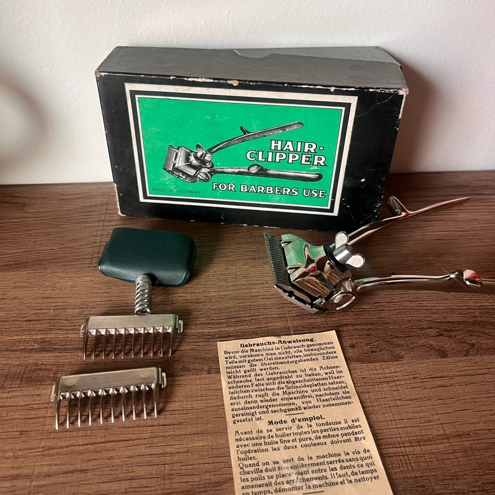 Antique Peter J. Michaels Inc. Hair Clipper Set with Attachments
